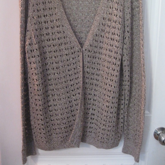 DKNY Jeans Woman's Open Knit Button Front Cardigan - Picture 6 of 6